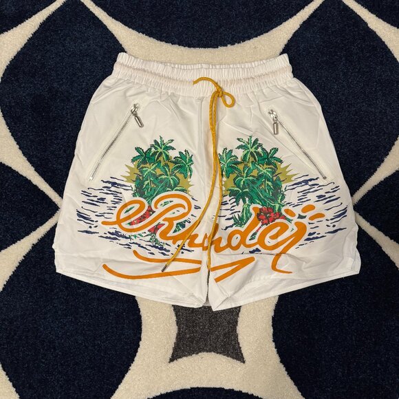 Rhude Other - Rhude White Palms Shorts Mens Medium